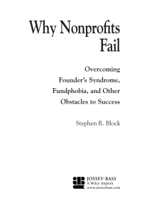 Cover image: Why Nonprofits Fail 1st edition 9781118642078