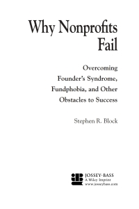 Imagen de portada: Why Nonprofits Fail 1st edition 9781118642078