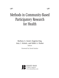 Cover image: Methods in Community-Based Participatory Research for Health 1st edition 9780787975623