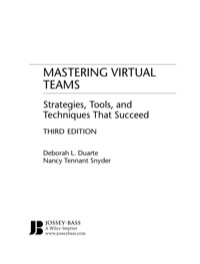 صورة الغلاف: Mastering Virtual Teams: Strategies, Tools, and Techniques That Succeed, Revised and Expanded 3rd edition 9780787982805