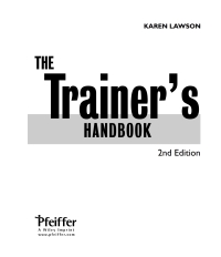 Imagen de portada: The Trainer's Handbook, 2nd Edition 2nd edition 9780787977498