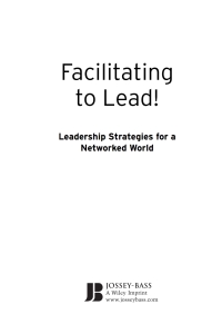 صورة الغلاف: Facilitating to Lead! 1st edition 9780787977313