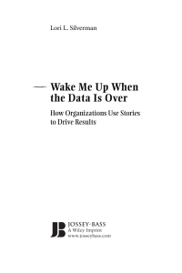 Imagen de portada: Wake Me Up When the Data Is Over 1st edition 9780470483305