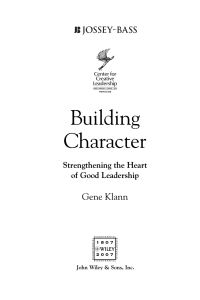 Immagine di copertina: Building Character 1st edition 9780787981518