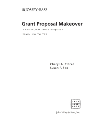 Cover image: Grant Proposal Makeover: Transform Your Request from No to Yes 1st edition 9780787980559