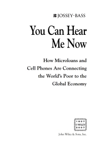 Cover image: You Can Hear Me Now 1st edition 9780787986094