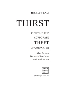 Imagen de portada: Thirst 1st edition 9780787984588