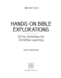 Cover image: Hands-On Bible Explorations 1st edition 9780471472018