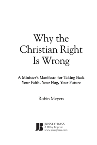 Imagen de portada: Why the Christian Right Is Wrong 1st edition 9780787984465