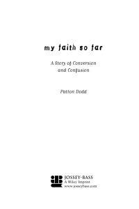 Cover image: My Faith So Far 1st edition 9780787968595