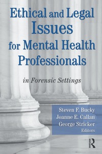 Cover image: Ethical and Legal Issues for Mental Health Professionals 9780789038166