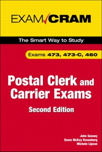 Cover image: Postal Clerk and Carrier Exam Cram (473, 473-C, 460) 2nd edition 9780789741622
