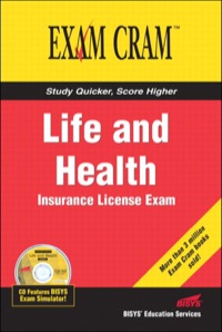 Cover image: Life and Health Insurance License Exam Cram 1st edition 9780789732606