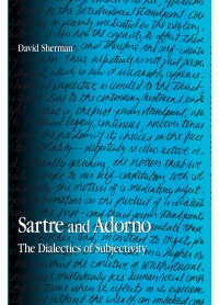 Cover image: Sartre and Adorno 9780791471166
