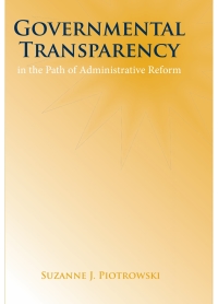 Cover image: Governmental Transparency in the Path of Administrative Reform 9780791470862