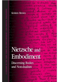 Cover image: Nietzsche and Embodiment 9780791466513