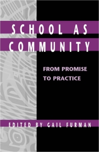 Imagen de portada: School as Community 9780791454152