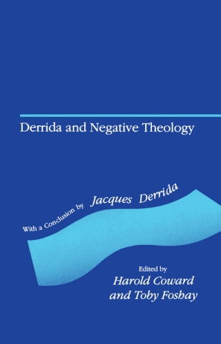 Cover image: Derrida and Negative Theology 9780791409640