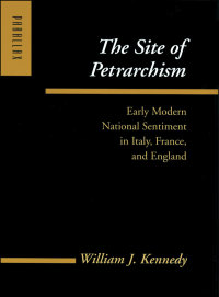 Cover image: The Site of Petrarchism 9780801871443