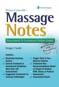 Cover image: Massage Notes Assessment & Treatment Pocket Guide 9780803600157