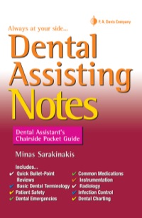 Cover image: Dental Assisting Notes: Dental Assistant's Chairside Pocket Guide 9780803638228