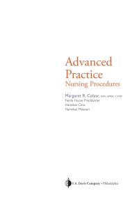 Imagen de portada: Advanced Practice Nursing Procedures 1st edition 9780803642065