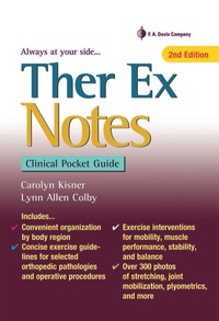 Imagen de portada: Ther Ex Notes 2nd edition 9780803658516