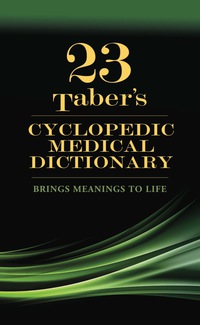 Imagen de portada: Taber's Cyclopedic Medical Dictionary 23rd edition 9780803659049