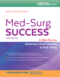 Cover image: Med-Surg Success:  A Q&A Review Applying Critical Thinking to Test Taking 3rd edition 9780803644021