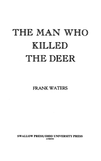 Cover image: The Man Who Killed the Deer 1st edition 9780804001946