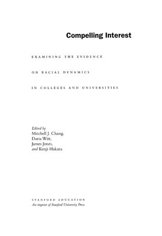 Imagen de portada: Compelling Interest 1st edition 9780804740357
