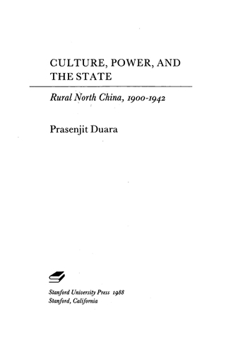 Titelbild: Culture, Power, and the State 1st edition 9780804714457
