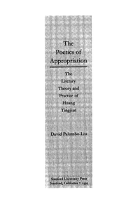 Titelbild: The Poetics of Appropriation 1st edition 9780804721264
