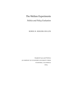 表紙画像: The Welfare Experiments 1st edition 9780804747462