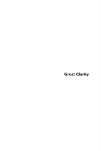 Imagen de portada: Great Clarity 1st edition 9780804751773