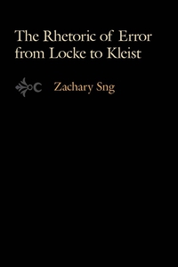 Cover image: The Rhetoric of Error from Locke to Kleist 1st edition 9780804770170