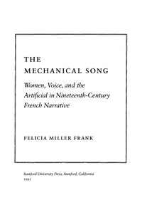 Imagen de portada: The Mechanical Song 1st edition 9780804723817