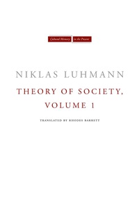 Imagen de portada: Theory of Society, Volume 1 1st edition 9780804739504