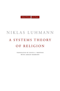 Imagen de portada: A Systems Theory of Religion 1st edition 9780804743280