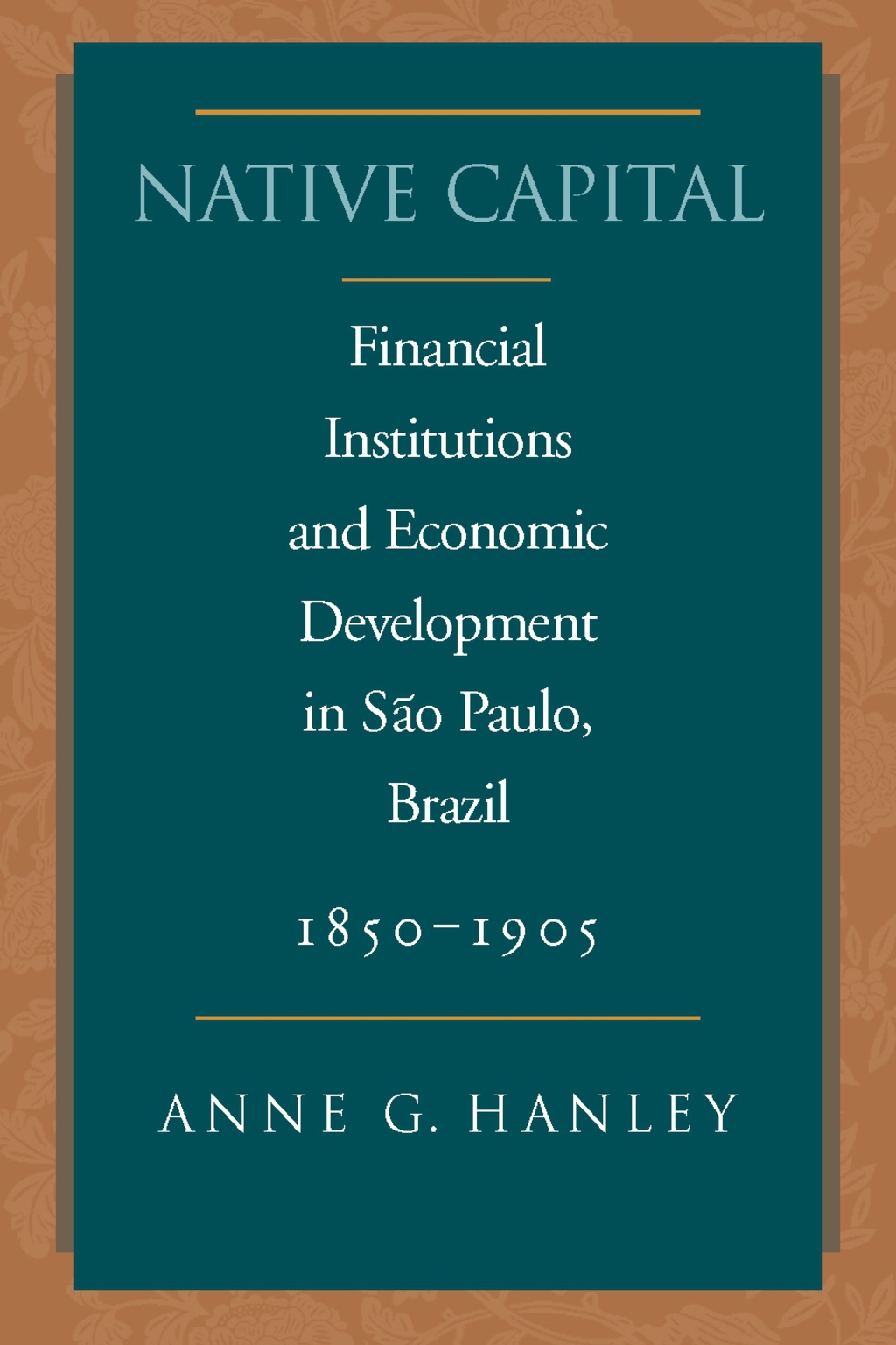 Native Capital Financial Institutions and Economic Development in São Paulo, Brazil, 1850-1920 1st Edition