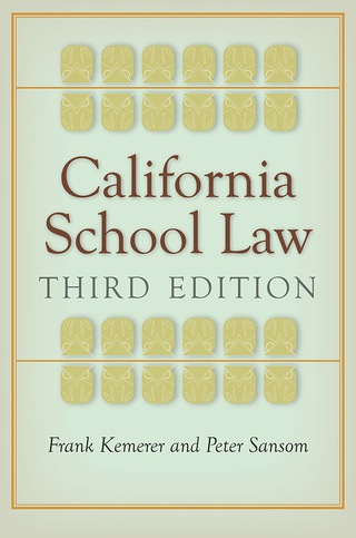 Cover image: California School Law 3rd edition 9780804785143