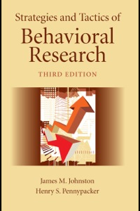Cover image: Strategies and Tactics of Behavioral Research 3rd edition 9780805858822