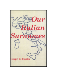 表紙画像: Our Italian Surnames 1st edition 9780806311876