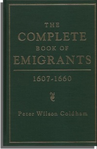 Omslagafbeelding: The Complete Book of Emigrants, 1607-1660 1st edition 9780806311920