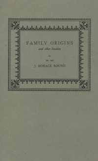 Cover image: Family Origins and Other Studies 1st edition 9780806304243