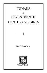 Cover image: Indians in Seventeenth-Century Virginia 1st edition 9780806345413