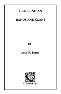 表紙画像: Osage Indian Bands and Clans 1st edition 9780806351124