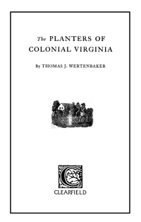 Cover image: The Planters of Colonial Virginia 1st edition 9780806346724