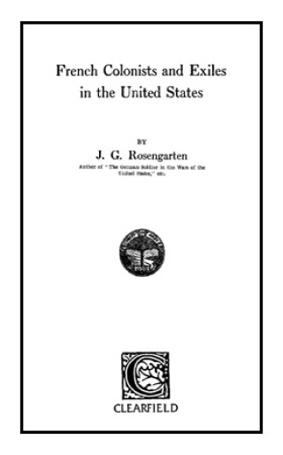 Cover image: French Colonists and Exiles in the United States 1st edition 9780806351445