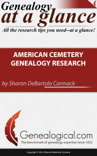 Cover image: Genealogy at a Glance: American Cemetery Research 1st edition 9780806367231
